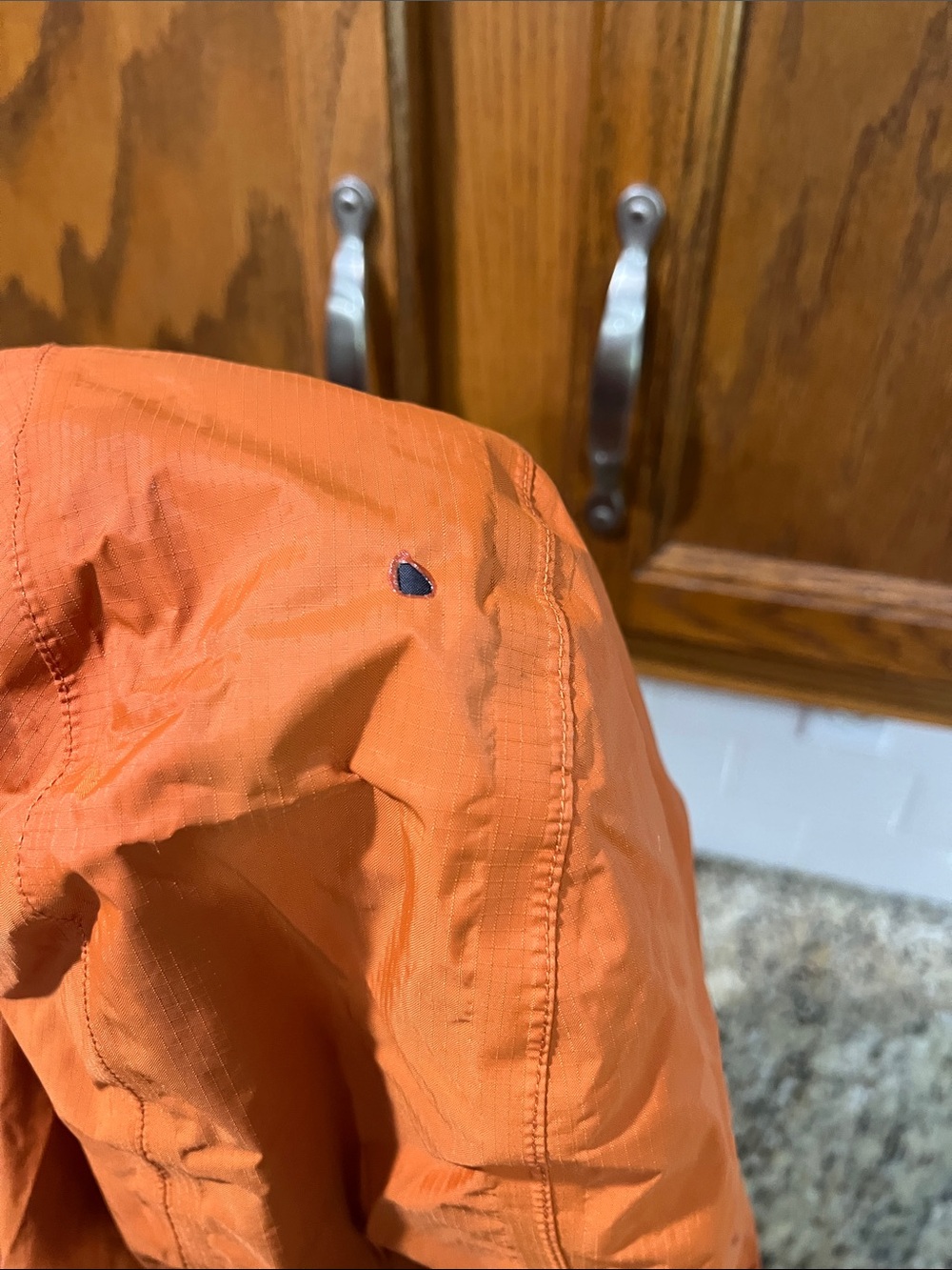The North Face Orange Hooded Ski & Snow Jacket with Black Panels - Picture 2 of 3